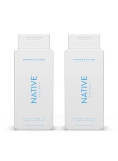 native Body Wash Natural Body Wash for Women, Men | Sulfate Free, Paraben Free, Dye Free, with Naturally Derived Clean Ingredients Leaving Skin Soft and Hydrating, Powder & Cotton 18 oz - 2 Pk  - Image 1