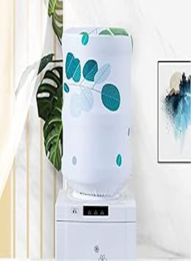 Water Dispenser Barrel Dust Cover Fabric Water Cooler Dust Proof Covers Decoration, Reusable Anti-dust Cover for Water Dispenser Bucket Protector for Standard 5 Gallons In Home, Office.[PLANT], White 