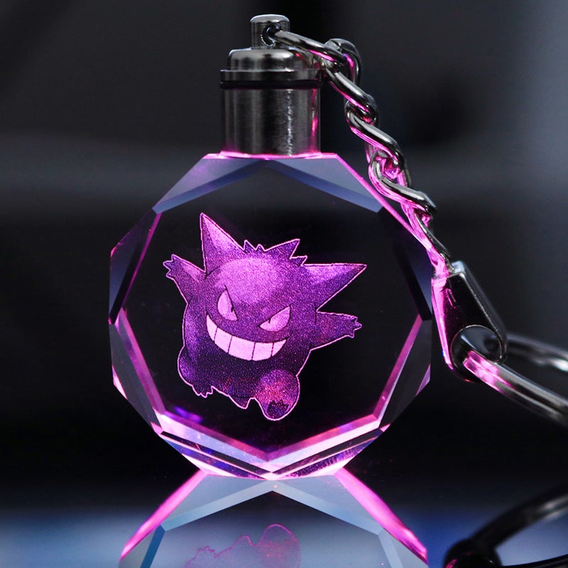 Pendant Keychain Peripheral Luminous Crystal Gift Can Be Engraved - Image 1