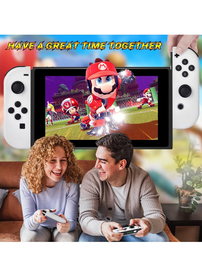 Generic - Wireless Joy-Con Controllers for Nintendo Switch, L/R Replacement Compatible with Switch/Lite/OLED, Joystick with Wake-up, Screenshot, and Dual Vibration (New White) - Image 1