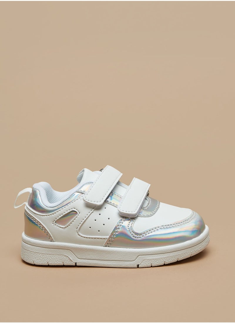 Flora Bella By Shoexpress - Girls Paneled Sneakers with Hook and Loop Closure - Image 1
