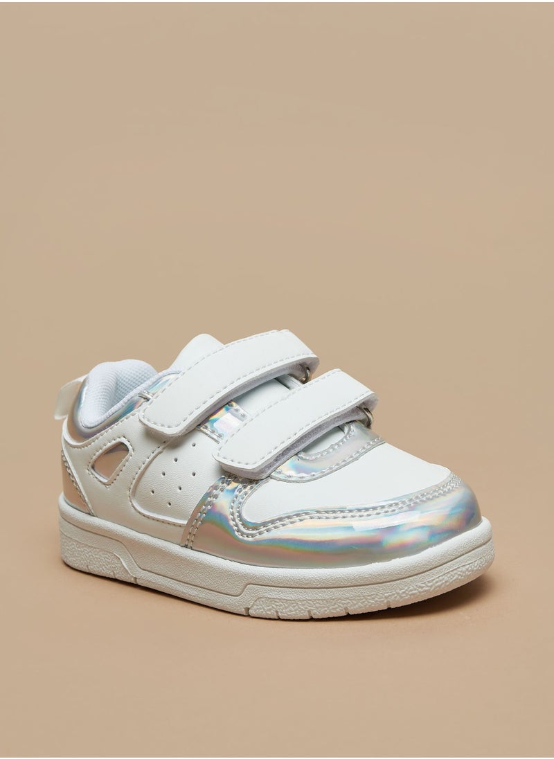 Flora Bella By Shoexpress - Girls Paneled Sneakers with Hook and Loop Closure - Image 1