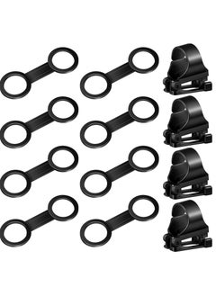 KASTWAVE Snorkel Clip Diving Universal, Silicone Clip Diving Snorkel Bracket Plastic Clip, Mask Snorkel Clip Diving Accessories Snorkeling Equipment 12 Pcs, Black  - Image 1