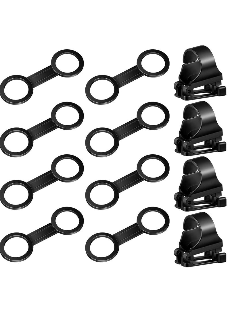 KASTWAVE Snorkel Clip Diving Universal, Silicone Clip Diving Snorkel Bracket Plastic Clip, Mask Snorkel Clip Diving Accessories Snorkeling Equipment 12 Pcs, Black - Image 1