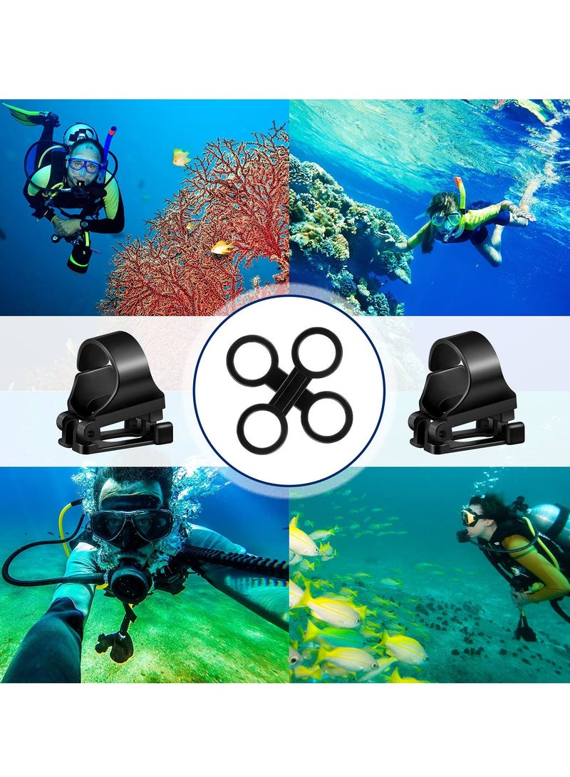KASTWAVE Snorkel Clip Diving Universal, Silicone Clip Diving Snorkel Bracket Plastic Clip, Mask Snorkel Clip Diving Accessories Snorkeling Equipment 12 Pcs, Black - Image 5