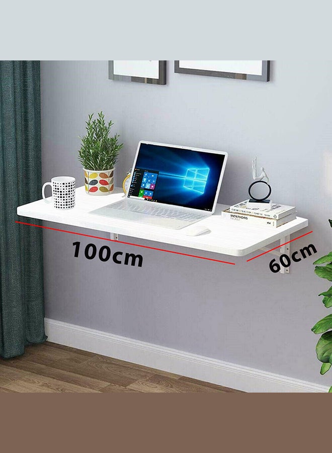 MARGOUN Computer Table Wall Mounted Multifunctional Fold Down Wall Mounted Laptop Computer Desk Folding Desk for Office Home Kitchen White 60*100 CM - Image 1
