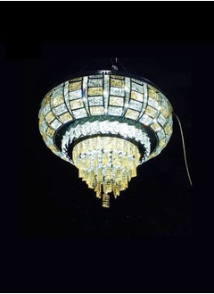 fashionhome Modern Large LED Crystal Lamp Chandelier Luxury Pendent Lamp Ceiling Lightning Fixture for Bedroom Living Hall Hallway Balcony 
