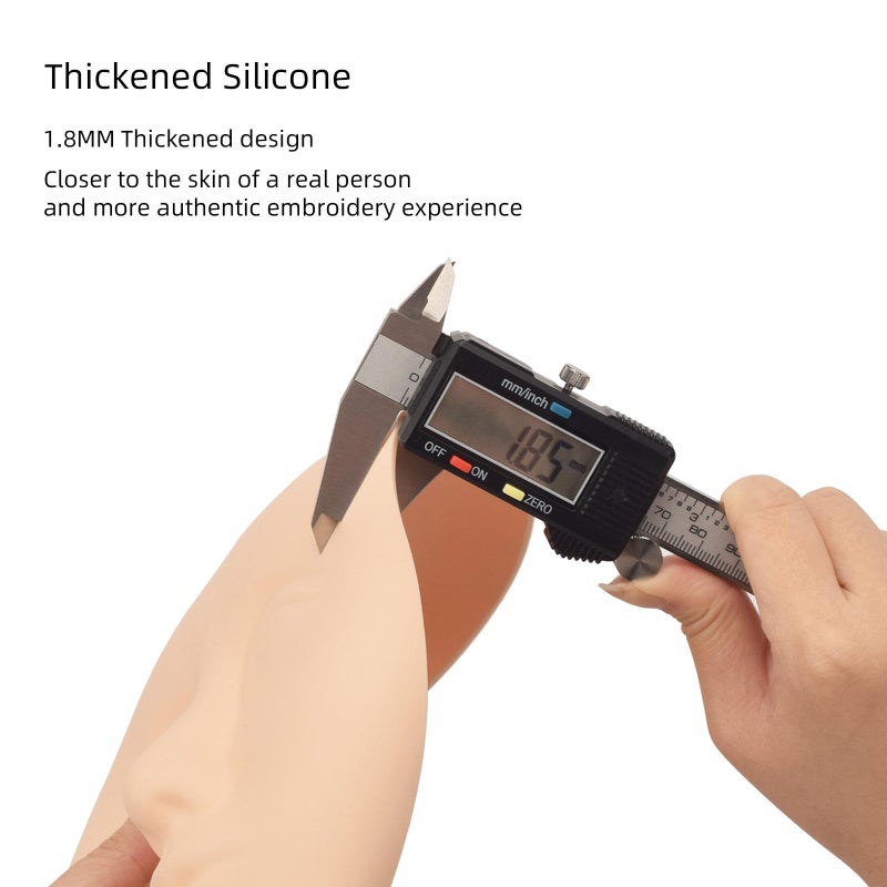 JimKing Tattoo Practice Skin Head, 3pcs Soft Rubber Fake Skin for Permanent Makeup Microblading Eyebrow Lip Eyeliner Tattooing, 1pcs Facial Tattoo Training Skin Support Base - Image 5