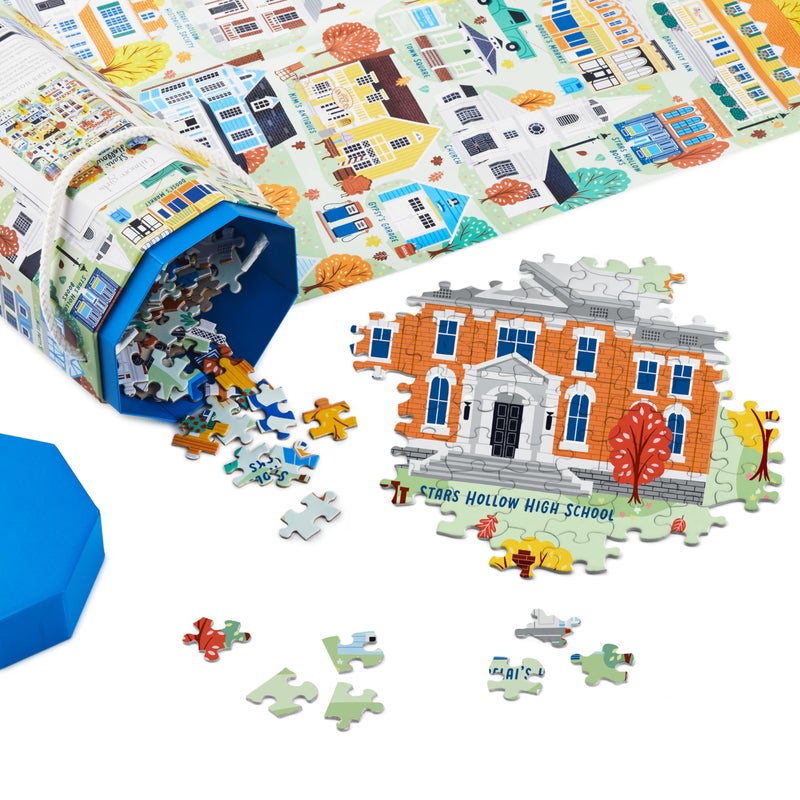 Hallmark Gilmore Girls 1,000-Piece Jigsaw Puzzle (Stars Hollow Map) Mom Gift for Mother's Day - Image 1