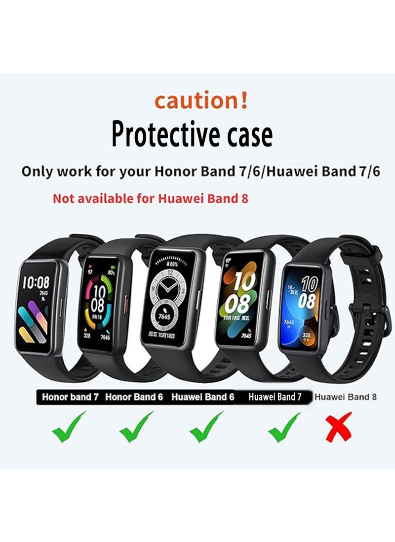 X-level Compatible for Honor Band 7/6/Huawei Band 7/6 Case [NO Screen Protector] With Smartwatch Replacement TPU Half Wrapped Protective Case Cover Shell for Men Women Watch Accessories  - Image 2