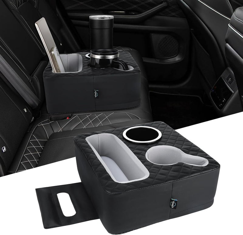 GAWAF Car Cup Holder, Back Seat Car Organizer, Truck Bed Organizer, Couch Cup Holder Expander for Sofa Bed, Boat Tray, Organizer Holds Drinks, Snacks, Cell, Phone for Boat Sofa Truck Transit & use compatible - Image 1