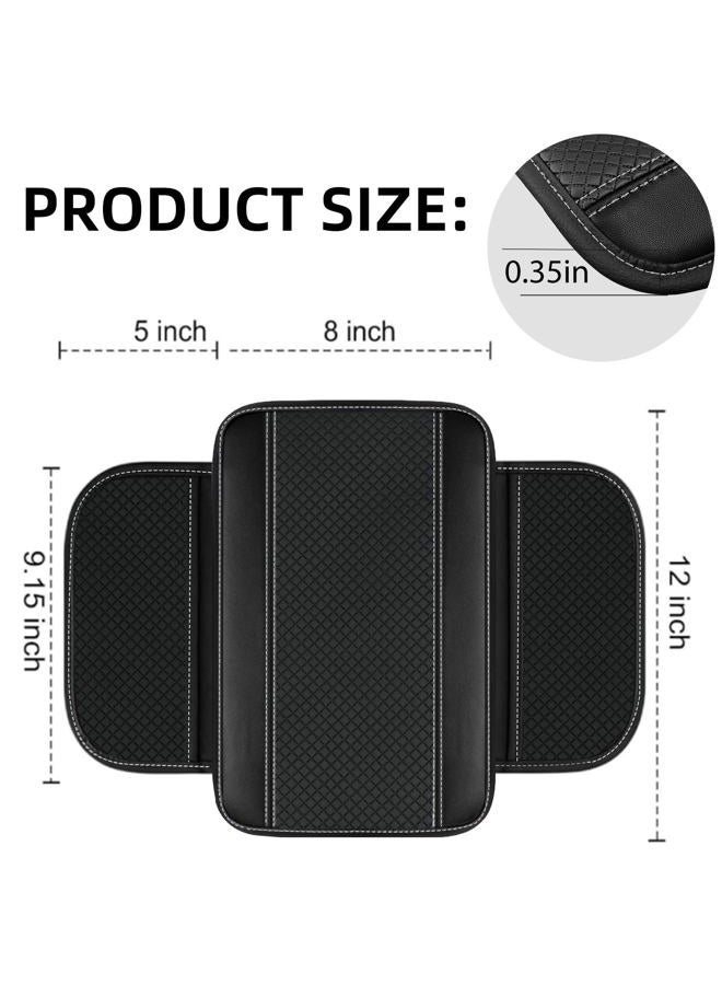 NBTEPEM 6 PCS Car Steering Wheel Cover Set, Microfiber Leather Steering Wheel Covers Universal 14.5-15 inch, Center Console Cover, Seat Belt Cushion, Cup Coaster, Car Accessories Set Black Gray - Image 5