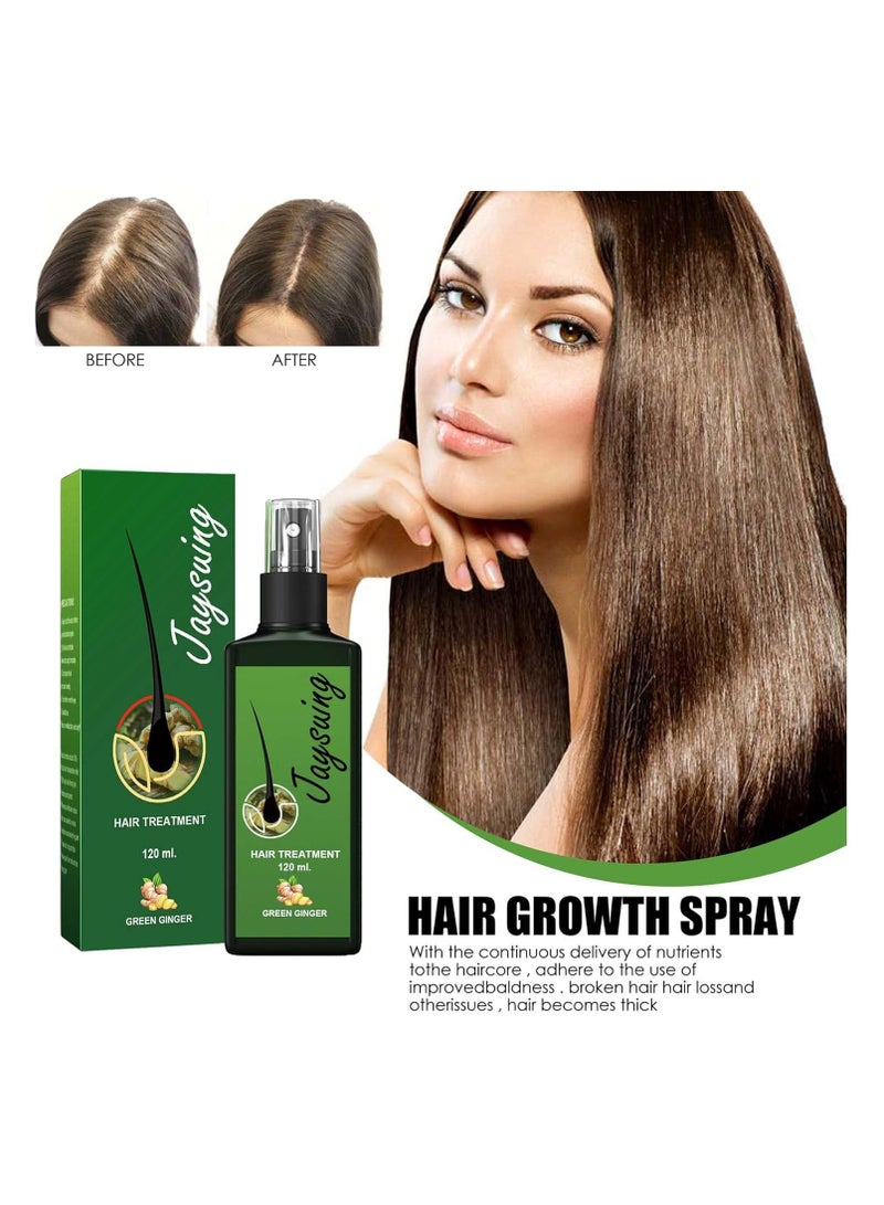 Jaysuing Growthplus Nourishing Ginger Spray, 120ml Hair Growth Root Spray-hair Growth for Men and Women Anti Hair Loss, Hair Regrowth Lotion Hair Treatment (1 Pcs)  - Image 4