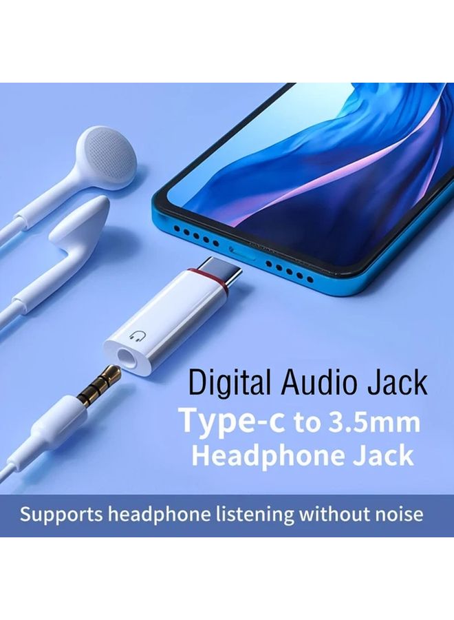 محول USB-C أبيض إلى مقسم سماعة رأس 3.5 ملم مع تحكم DAC في مستوى الصوت لأجهزة iPhone 16 و15 وS23 وS22 - Image 5