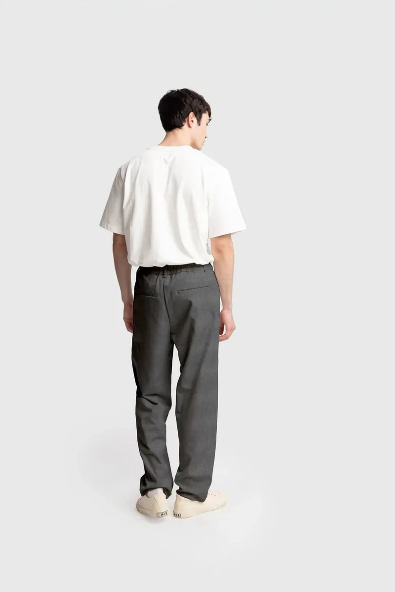 Giesto Charcoal Grey GIESTO Pleated Straight Leg Pants for Men | Best Price UAE