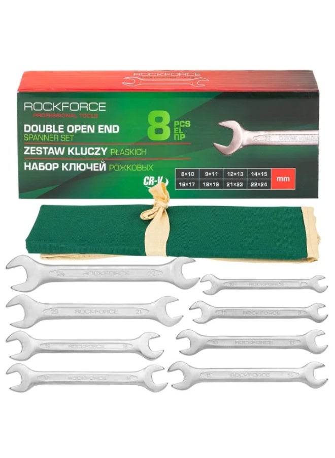 ROCKFORCE Double open end wrench set 8 pcs - Image 2
