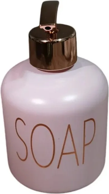 Safestore Gold Covered Soap Written Soap Dish Bathroom Kitchen Glass Soap Dish Pink