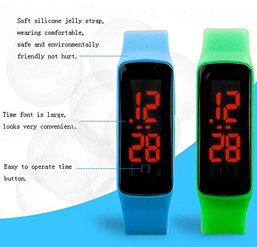 CdyBox 8 Pack Wholesale Men Women Digital Wristwatch Touch Screen LED Bracelet Silicone Band Watch - Image 2
