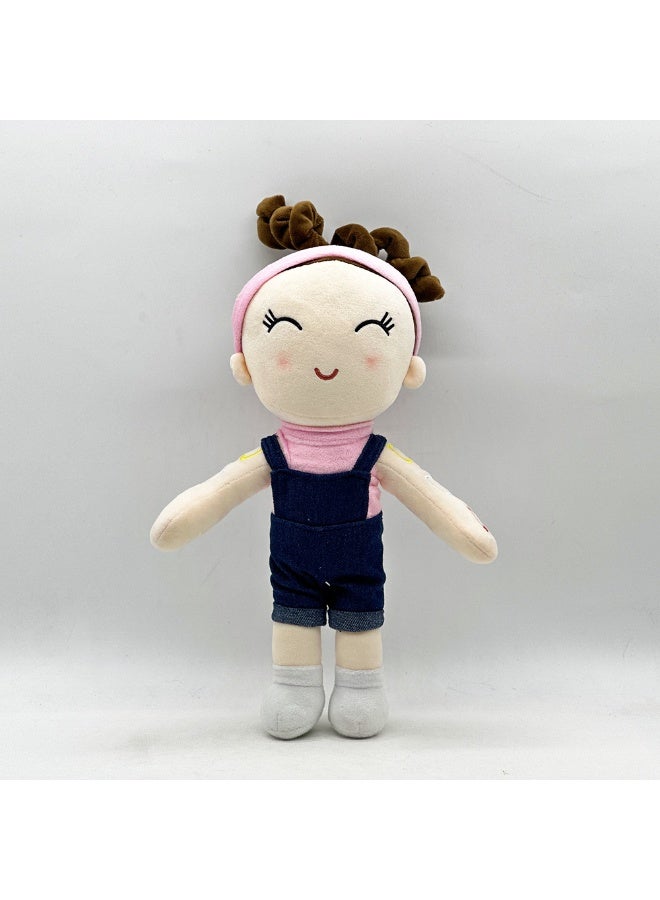 Plush Toy Miss Rachel Cute Denim Overalls 40cm Soft Stuffed Figure - Image 1