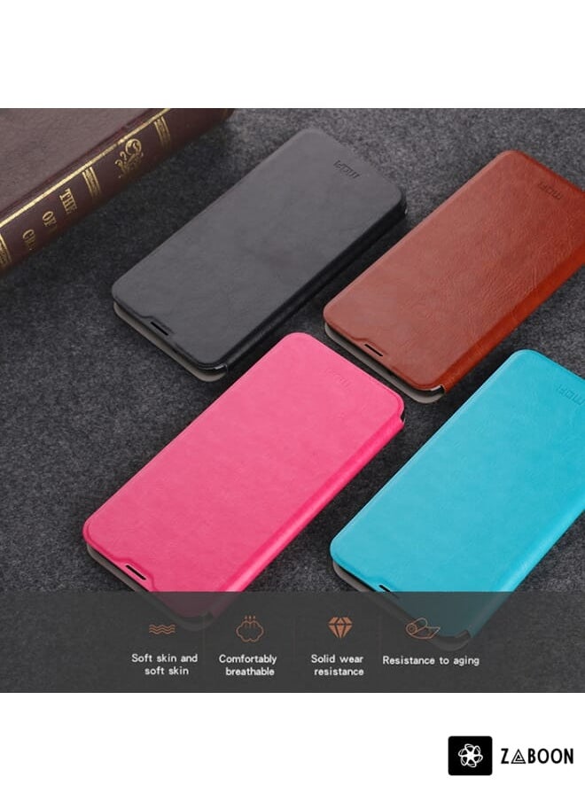 Zaboon - Protective Case For Oneplus 6 MOFI Rui Series Classical Leather Flip Leather Case With Bracket Embedded Steel Plate All-inclusive - Image 1