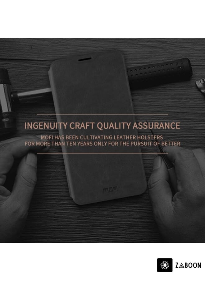 Zaboon - Protective Case For Oneplus 6 MOFI Rui Series Classical Leather Flip Leather Case With Bracket Embedded Steel Plate All-inclusive - Image 1