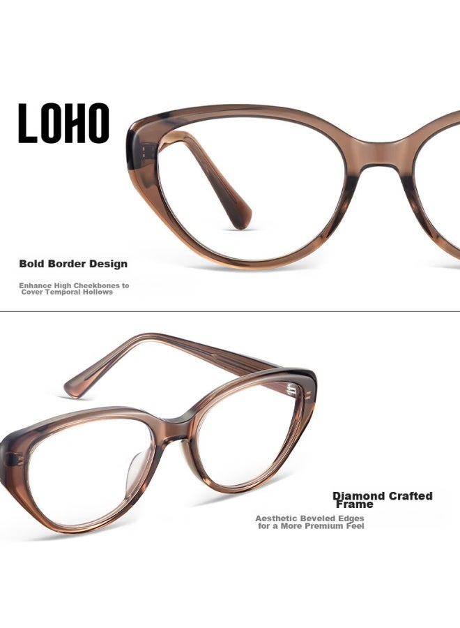 Loho Blue Light Blocking Gl For Women, Cat Eye Black Frame, Prescription Available, Slimming Frame, Small Frame For Men New Yx8045 Black - Image 2
