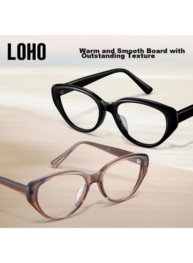 Loho Blue Light Blocking Gl For Women, Cat Eye Black Frame, Prescription Available, Slimming Frame, Small Frame For Men New Yx8045 Black - Image 5