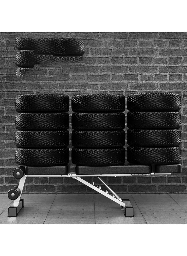 Generic - Multi-Functional Fitness Bench - Extendable & Thick, Ideal for Dumbbells, Sit-Ups & Core Workouts, Black - Image 1