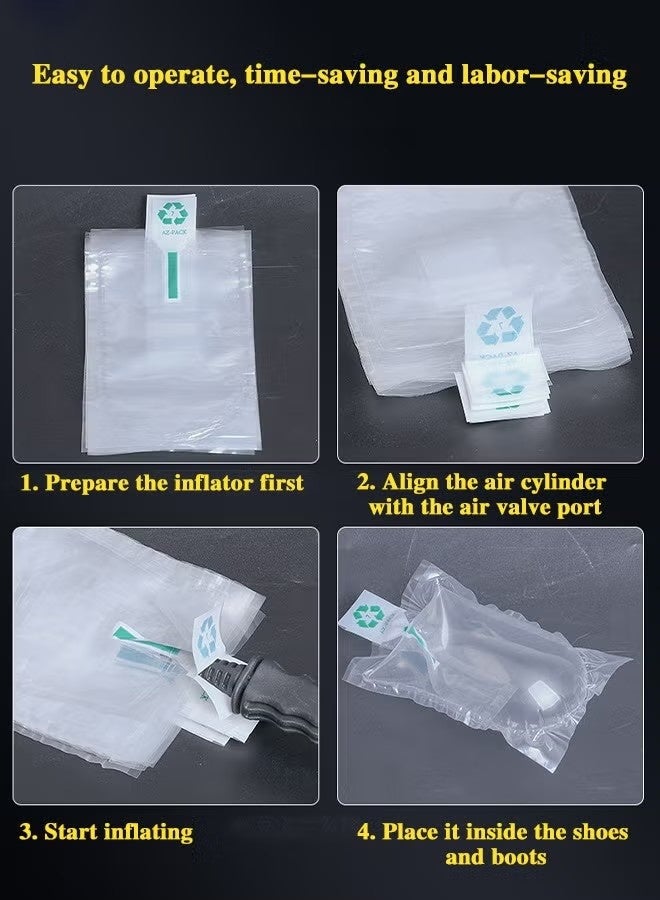 Air Cushion Bags, 100PCS Inflatable Air Pillows Air Bubble Bags Shockproof Air Cushion Film Blocking Wrap Bag for Mailing Shipping Packaging (9x15CM) - Image 3