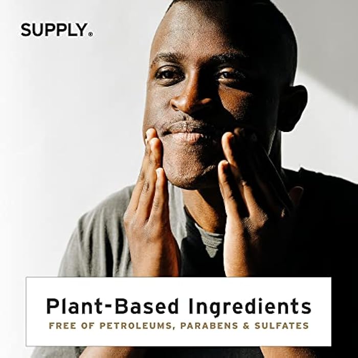 Supply Men’s Facial Moisturizer – Lightweight, Plant-Based Daily Face Cream with Aloe Vera, Green Tea & Shea Butter – Anti-Aging, Oil-Free Hydration for Wrinkles, Fine Lines & Firmness- 3.4oz - Image 2