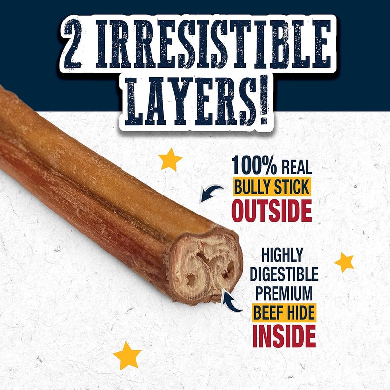 Cadet Bully Hide Sticks for Small Dogs AllNatural Beef Pizzle LimitedIngredient LongLasting Dog Chews for Aggressive Chewers 12 Count - Image 3