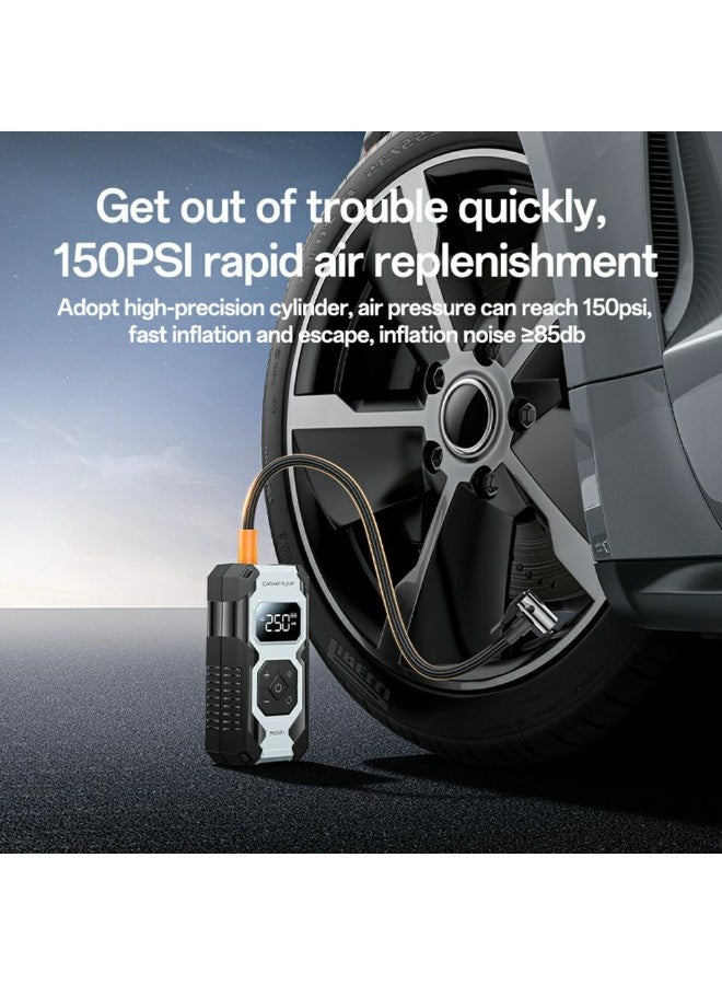 YESIDO VC12 Electric Power Air Pump for Car / Bike / Ball Inflation Portable Compressor with 5 Modes / Preset Pressure / LED Light - Image 4