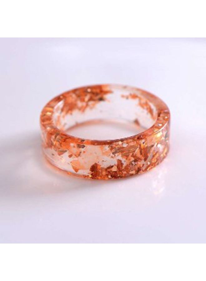 NIBEMINENT Resin Dried Flower Finger Band Ring - Image 2