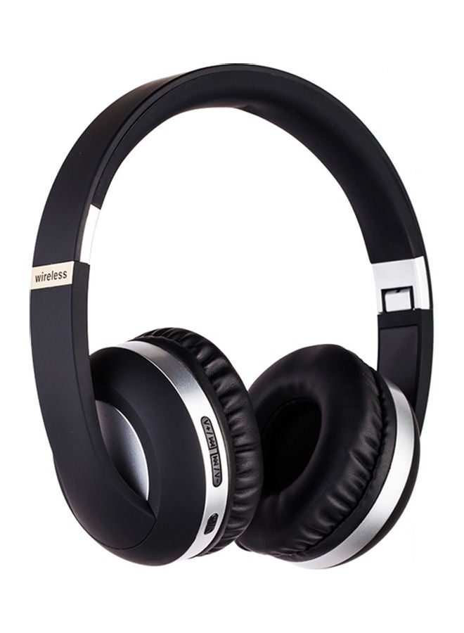 NIBEMINENT Head-Mounted BT 5.0 Wireless Headset Black/Silver - Image 1