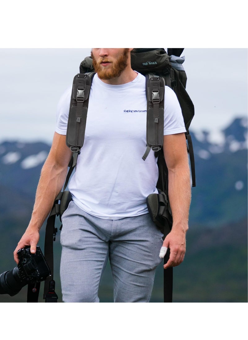 Excefore 2 Pack Backpack Shoulder Strap, Molle Accessory Pouch, Molle EDC Waist Pouch,Tactical Compact EDC Pouch Additional Backpack Strap, Suitable for Hiking  - Image 2