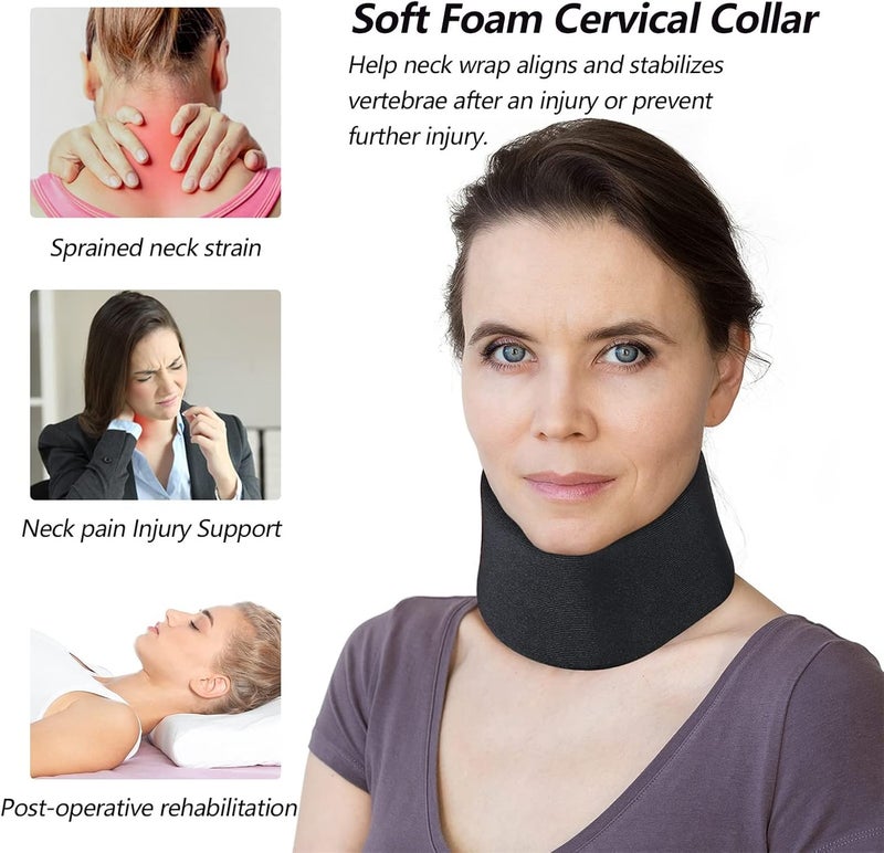 Bukela Neck Brace, Soft Foam Cervical Collar for Sleeping, Adjustable Neck Support Brace for Wrap Align and Stabilize Vertebrae, Soft Collar Neck Brace for Women Men, Relieve Neck Pain Spine Pressure - Image 5