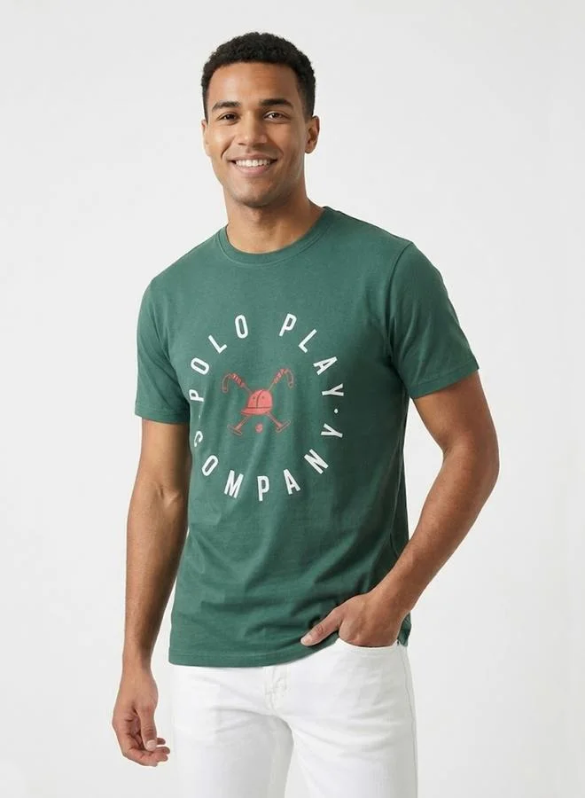 Polo Play Men Graphic Logo Short Sleeve T-Shirt