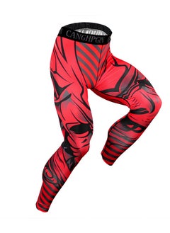 CANGHPGIN Men Quick Dry Breathable Sports Pant Red  - Image 1