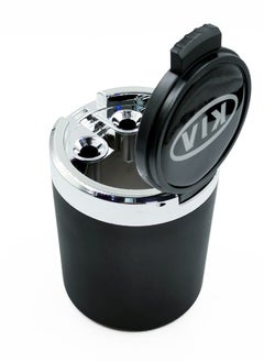 KIA KIA Car Ashtray with LED Light and Lid – Creative Covered Ashtray for Car Interior, Durable Auto Accessory  - Image 3