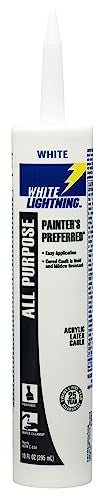 White Lightning W13000010 Painter's Preferred All Purpose Acrylic Latex Caulk, White, 10 fl. oz. - Image 3