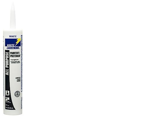 White Lightning W13000010 Painter's Preferred All Purpose Acrylic Latex Caulk, White, 10 fl. oz. - Image 2