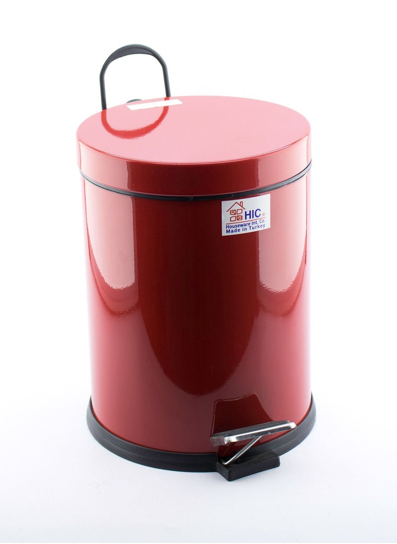 Hic Wastebasket steel red color 5 liters 
