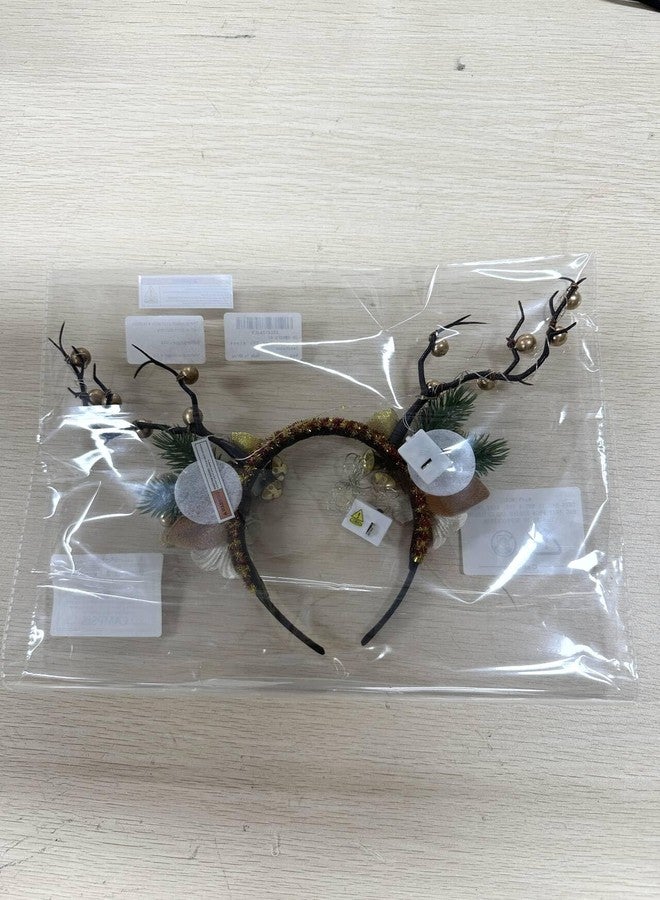 كامبسيس عصابات رأس مضيئة على شكل قرون غزال الرنة من كامبسيس، حلقات شعر مضيئة على شكل غزال، زهور وتوت، هدايا حفلات عيد الميلاد للنساء والفتيات - Image 4