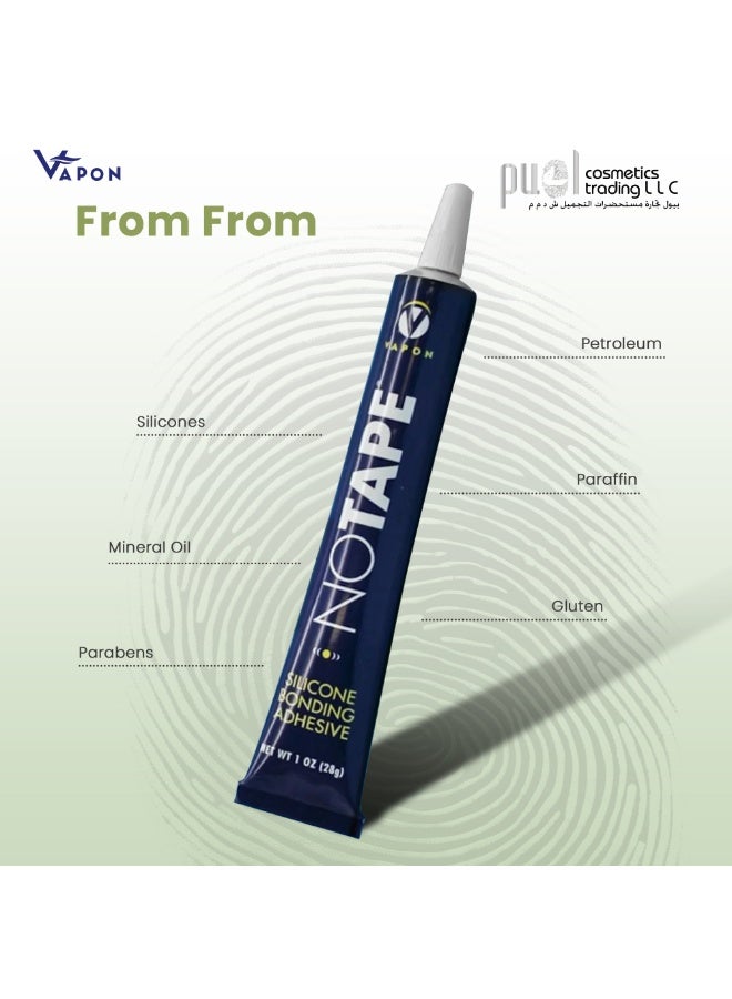 Vapon No Tape Liquid Adhesive 1.0oz – Professional Strength Hair System Glue for Wigs, Toupees & Lace Fronts – Long-Lasting Hold, Skin Safe, Easy Removal, Ideal for Daily & Extended Wear - Image 4
