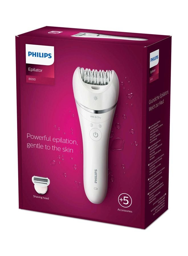 Philips Epilator Series 8000 Wet And Dry epilator BRE710/01, 2 Years Warranty White/Pink - Image 5