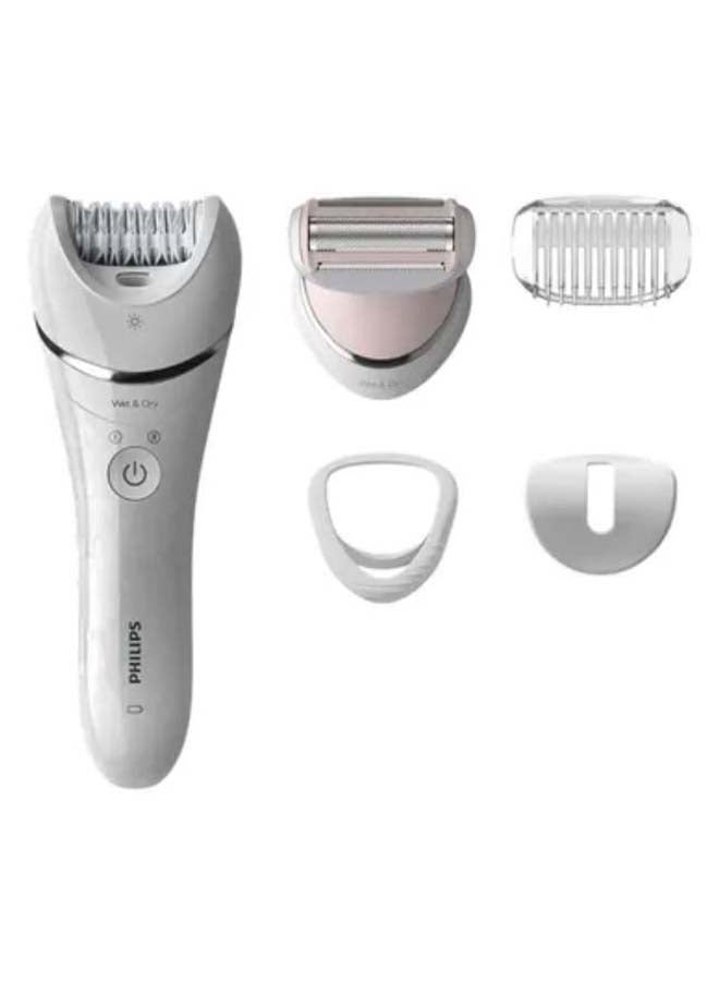 Philips Epilator Series 8000 Wet And Dry epilator BRE710/01, 2 Years Warranty White/Pink - Image 1