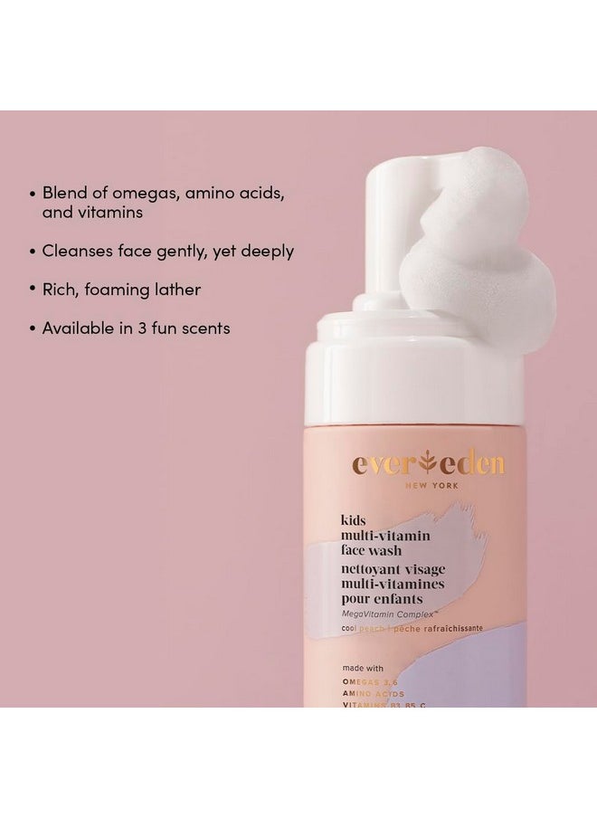 Evereden Evereden Kids Face Wash: Cool Peach, 3.4 fl oz. | Gentle Kids Skin Care | Non-toxic and Clean Ingredients | Multi-Vitamin Skin Care for Kids  - Image 2