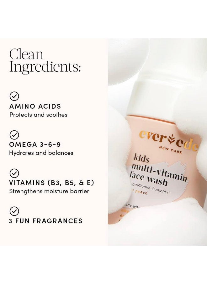 Evereden Evereden Kids Face Wash: Cool Peach, 3.4 fl oz. | Gentle Kids Skin Care | Non-toxic and Clean Ingredients | Multi-Vitamin Skin Care for Kids  - Image 4