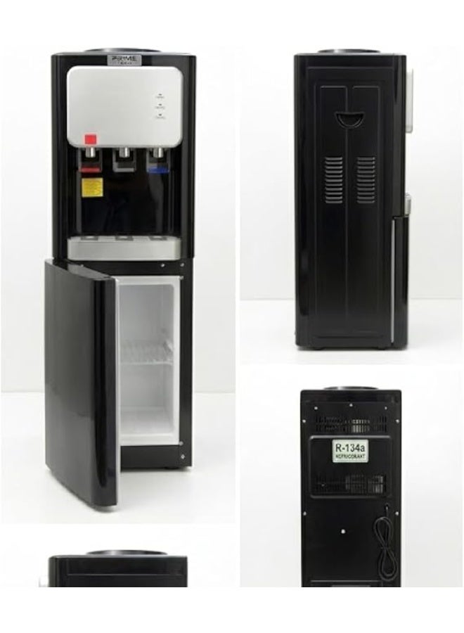 برايم تيك مبرد مياه PRIME TECH مع خزانة PT-60B، ماء ساخن وبارد، صنبوران، لون أسود × فضي - Image 4