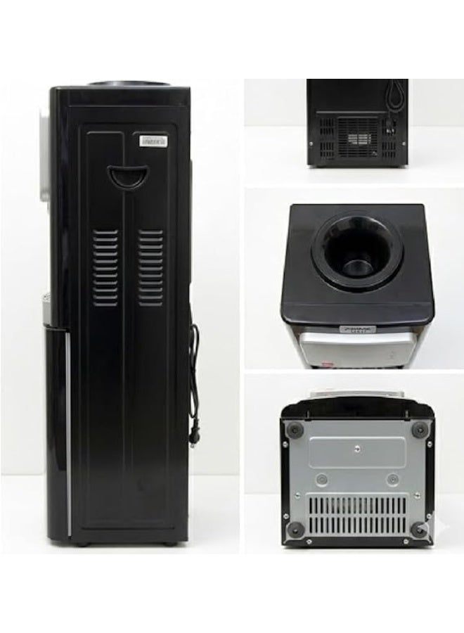 برايم تيك مبرد مياه PRIME TECH مع خزانة PT-60B، ماء ساخن وبارد، صنبوران، لون أسود × فضي - Image 5